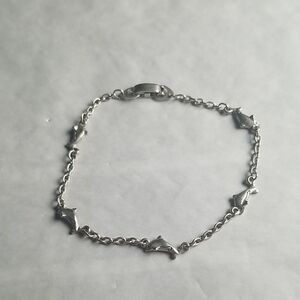 Silver Dolphin Chain Bracelet